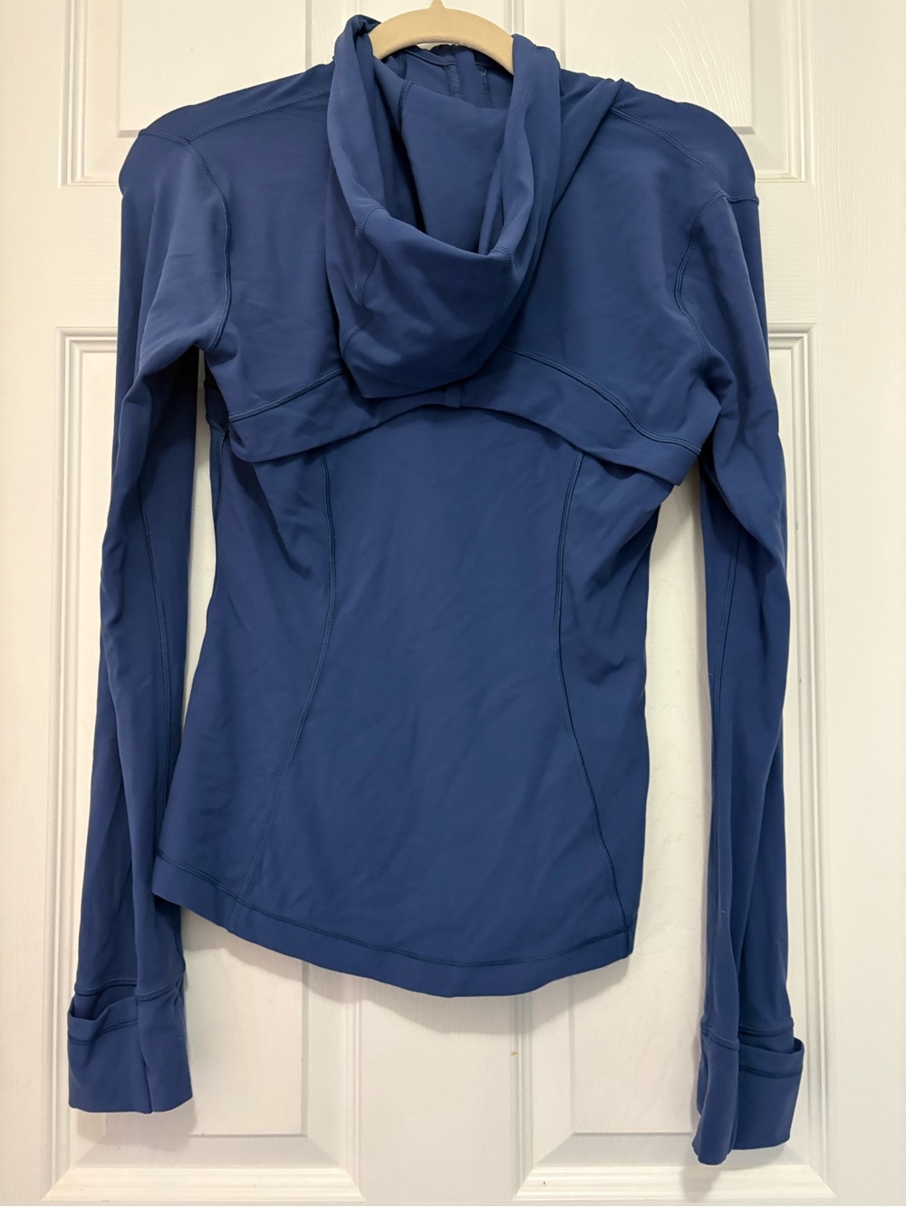 Lululemon hooded define jacket pitch blue *has small flaw - see description* - Picture 3 of 6